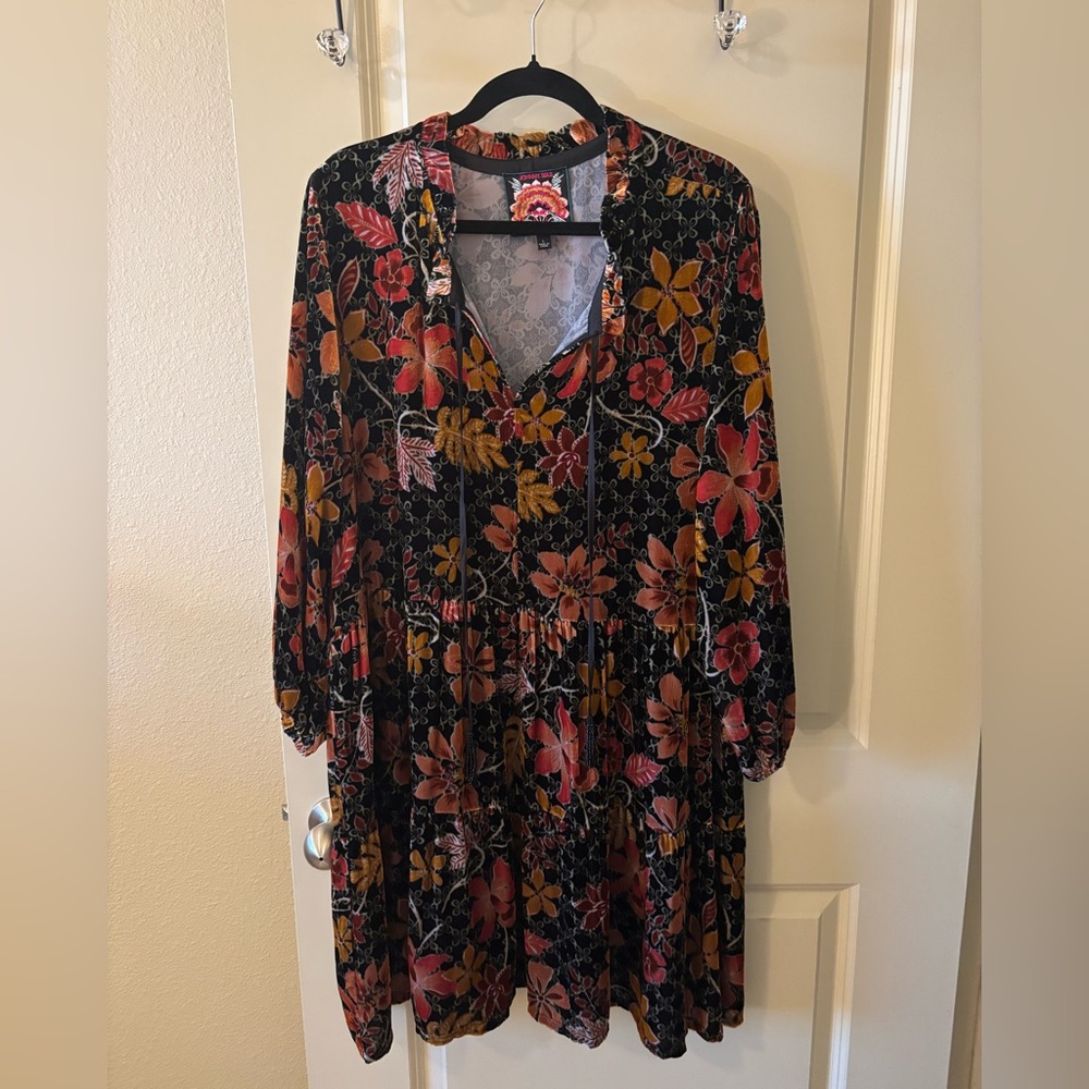 Johnny Was Jasmoon Dress Size Large - Boho, Spring, Timeless, Cottagecore,floral - Picture 3 of 9